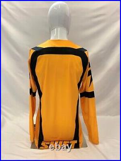 Vintage Shift Black Label Strike Yellow Motocross Jersey Long Sleeve Size Small