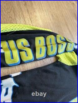 Vintage US BOSS Bmx Racing TEAM Jersey Long Sleeve Yellow Blue Black XL RARE