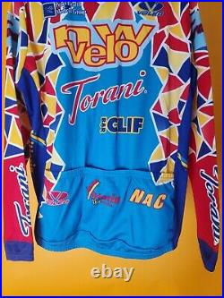 Voler cycling Jersey Men long sleeve sport multicolor Torrani Cliff bar sz L