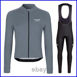 Winter Cycling Clothing Gray Men Bike Cycling Clothing Thermal Long Sleeve Set