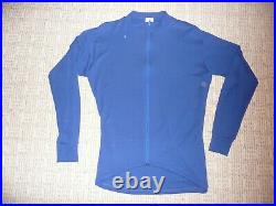 Wool Merino Super Wash Bike Cycling Jersey Large Long Sleeve Royal Blue