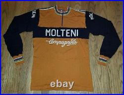 Woolistic Molteni Orange Black Wool Long Sleeve Cycling Jersey Campagnolo Jacket